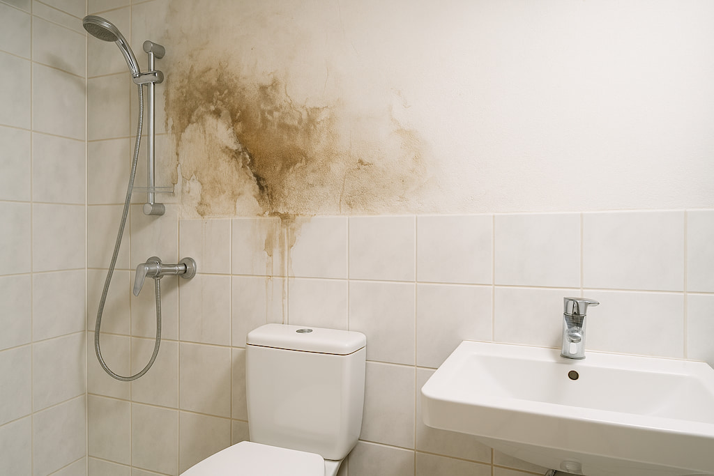 fontanero-terrassa-pared-de-baño-con-filtraciones