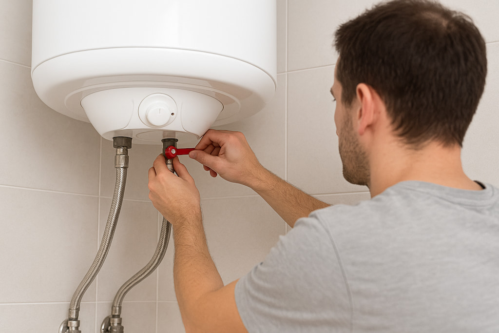 fontanero-terrassa-tecnico-arreglando-llave-paso-termo