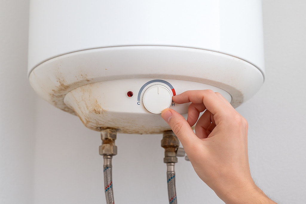 fontanero-terrassa-termo-con-fuga-mano