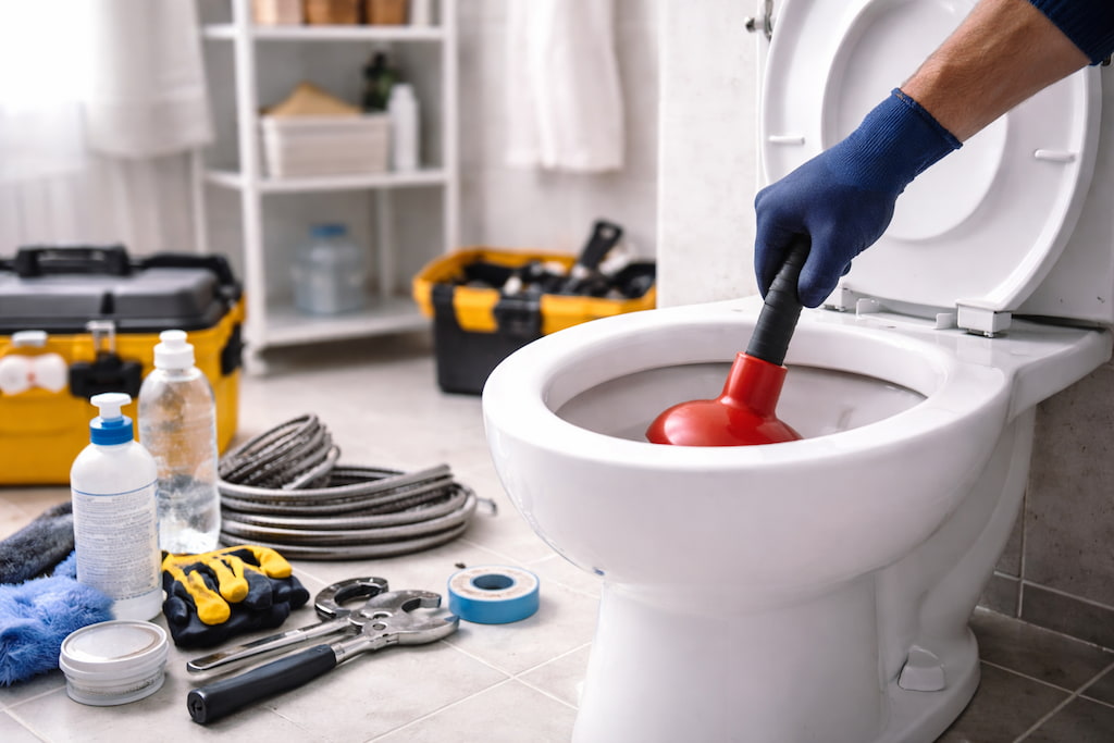 fontanero-terrassa-mano-wc-desatascador-cable-herramientas